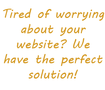 Tired of worrying about your website?  We have the perfect solution.